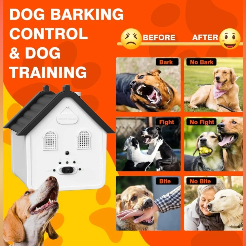 Anti Barking Device,2 in 1 Ultrasonic Barking Deterrent Devices Safe for Dogs